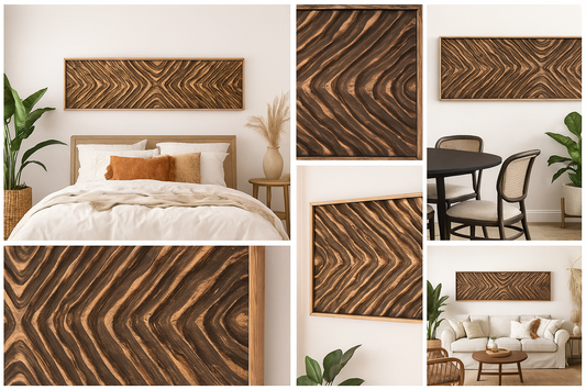 Transforma tu salón con murales de madera: ideas del antes y el después