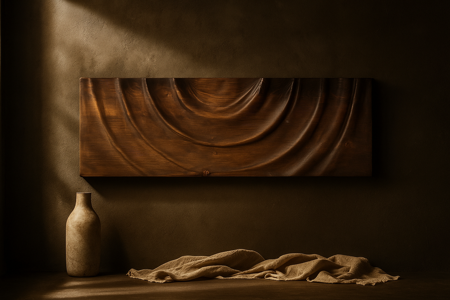 Cabeceros y murales artesanales de madera decoracion boho-chic - mediterraneo-Nature_Vibrant_Kawah-instalado-decoracion