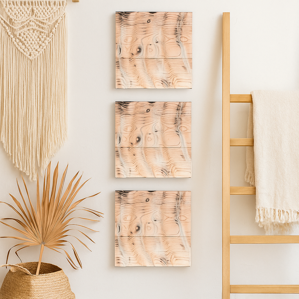 Cabeceros y murales artesanales de madera decoracion boho-chic - mediterraneo-Nature_Mohana-Blanco-Cocounat_Kawah-instalado