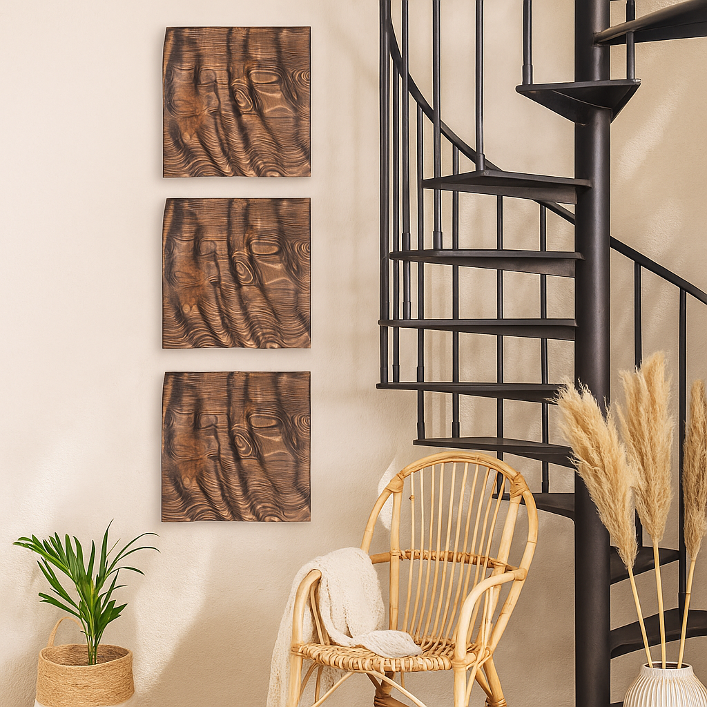 Cabeceros y murales artesanales de madera decoracion boho-chic - mediterraneo-Nature_Mohana Wengue_Kawah-instalado