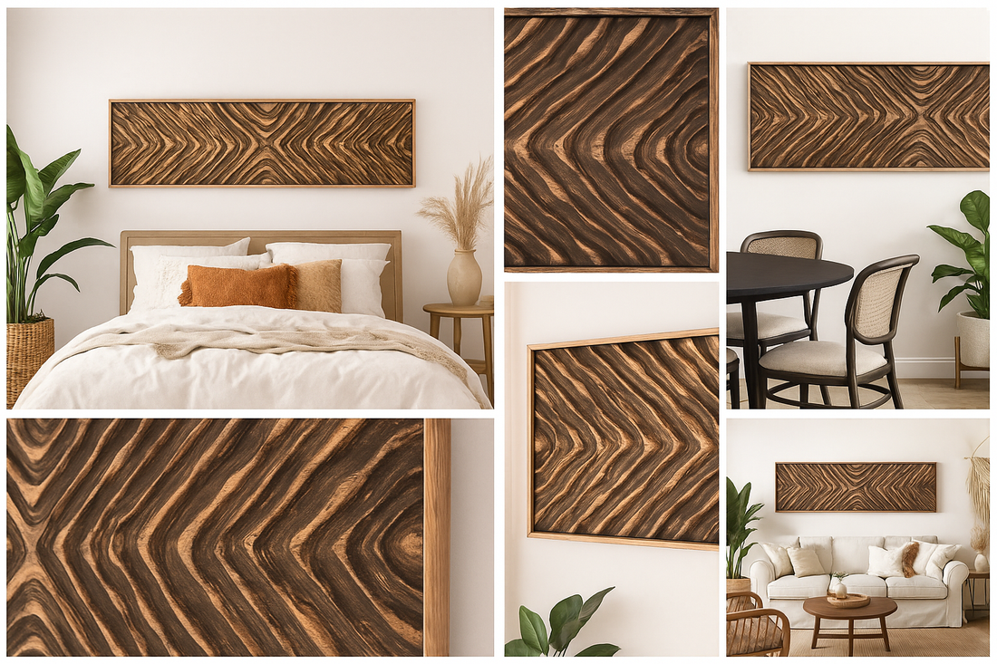 Transforma tu salón con murales de madera: ideas del antes y el después